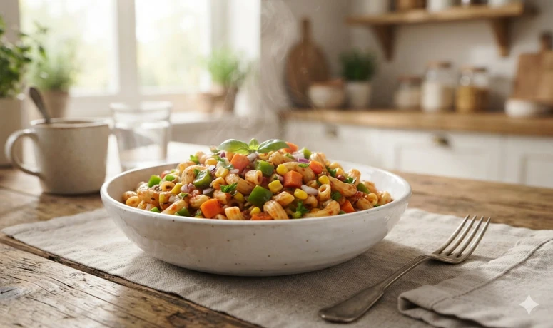 Healthy Vegetable Macaroni Recipe in Hindi