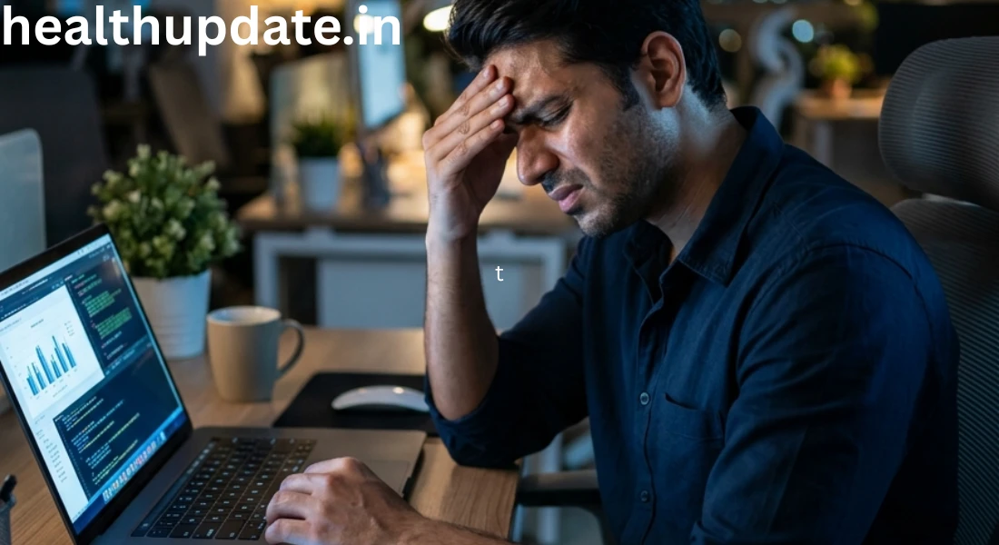 दिनभर लैपटॉप और मोबाइल चलाने से होने वाले सिरदर्द (Digital Fatigue) से बचने के उपाय - Health Update Article